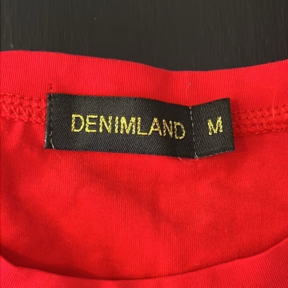 Women's DenimLand Girl Power graphic Tee red size M - Picture 3 of 8